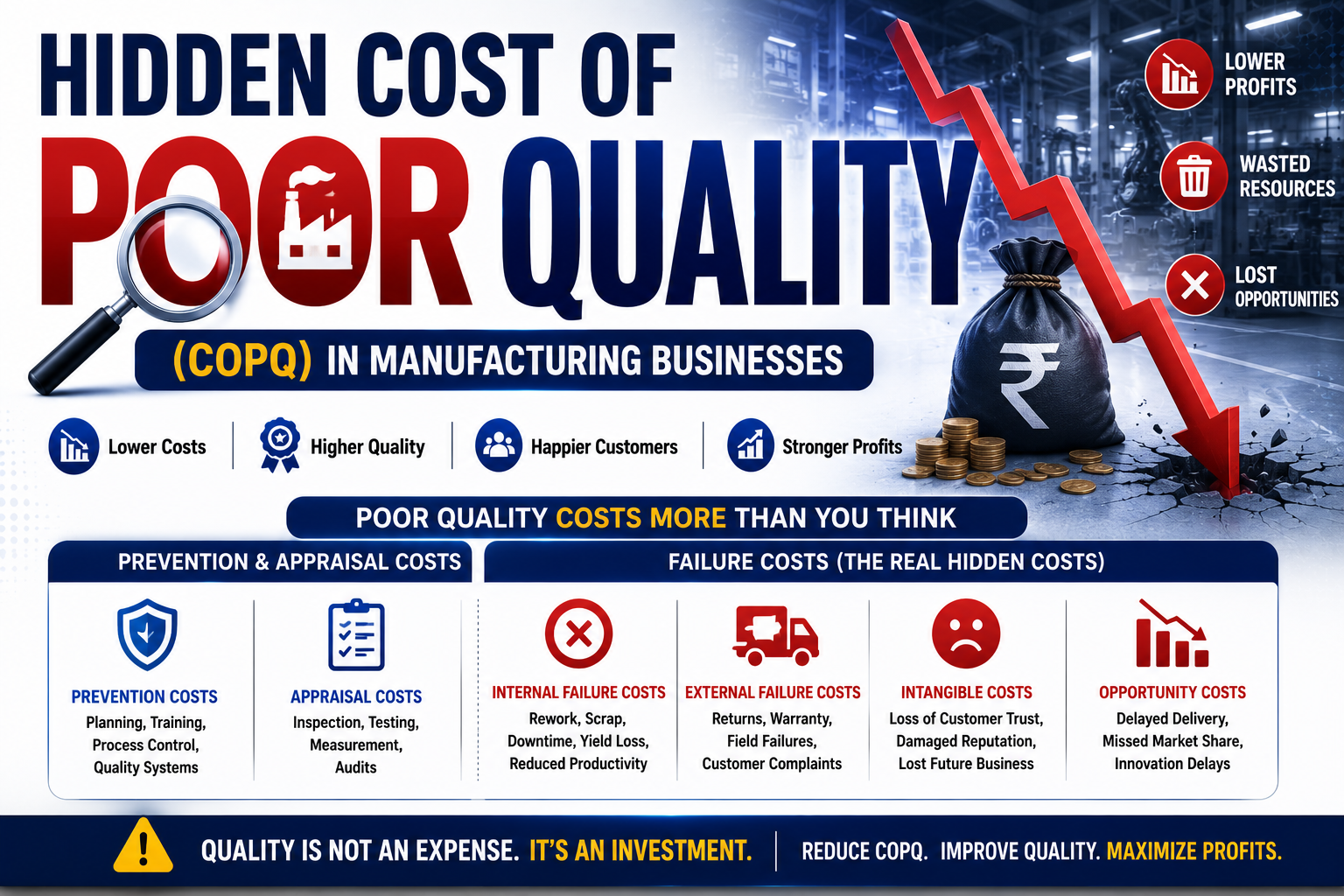 Hidden Cost of Poor Quality (COPQ) in Manufacturing Businesses